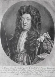Porträt von Sidney Godolphin (1645-1712) 1. Earl of Godolphin, graviert und veröffentlicht von John Smith, 1707
